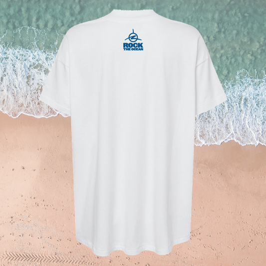 SHARK FLO STACKED LADIES WHITE T-SHIRT