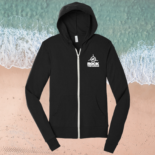 WHALE TAIL TAGLINE ZIP HOODIE