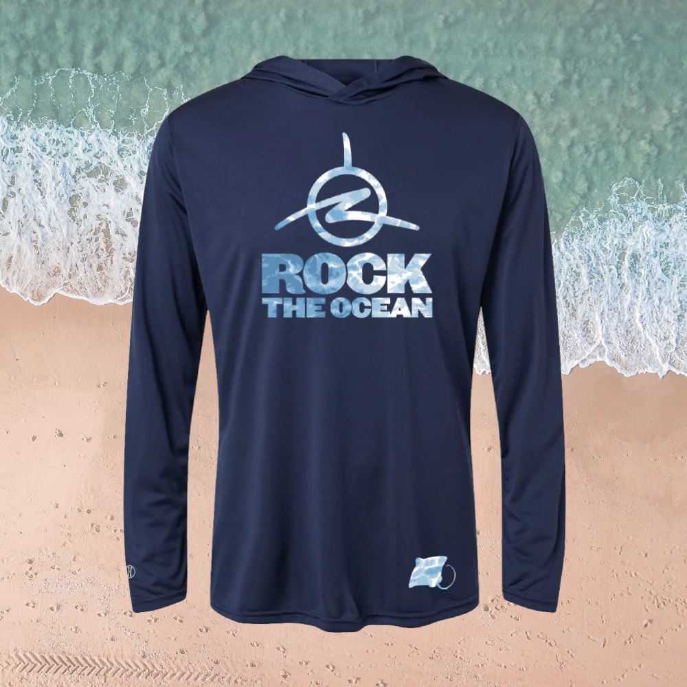 RTO LOGO WATER CAMO NAVY HOODIE PERFORMANCE