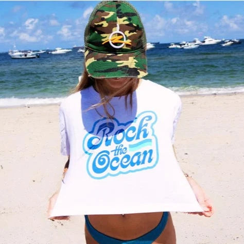 OCEAN CAPS LADIES CROP T-SHIRT