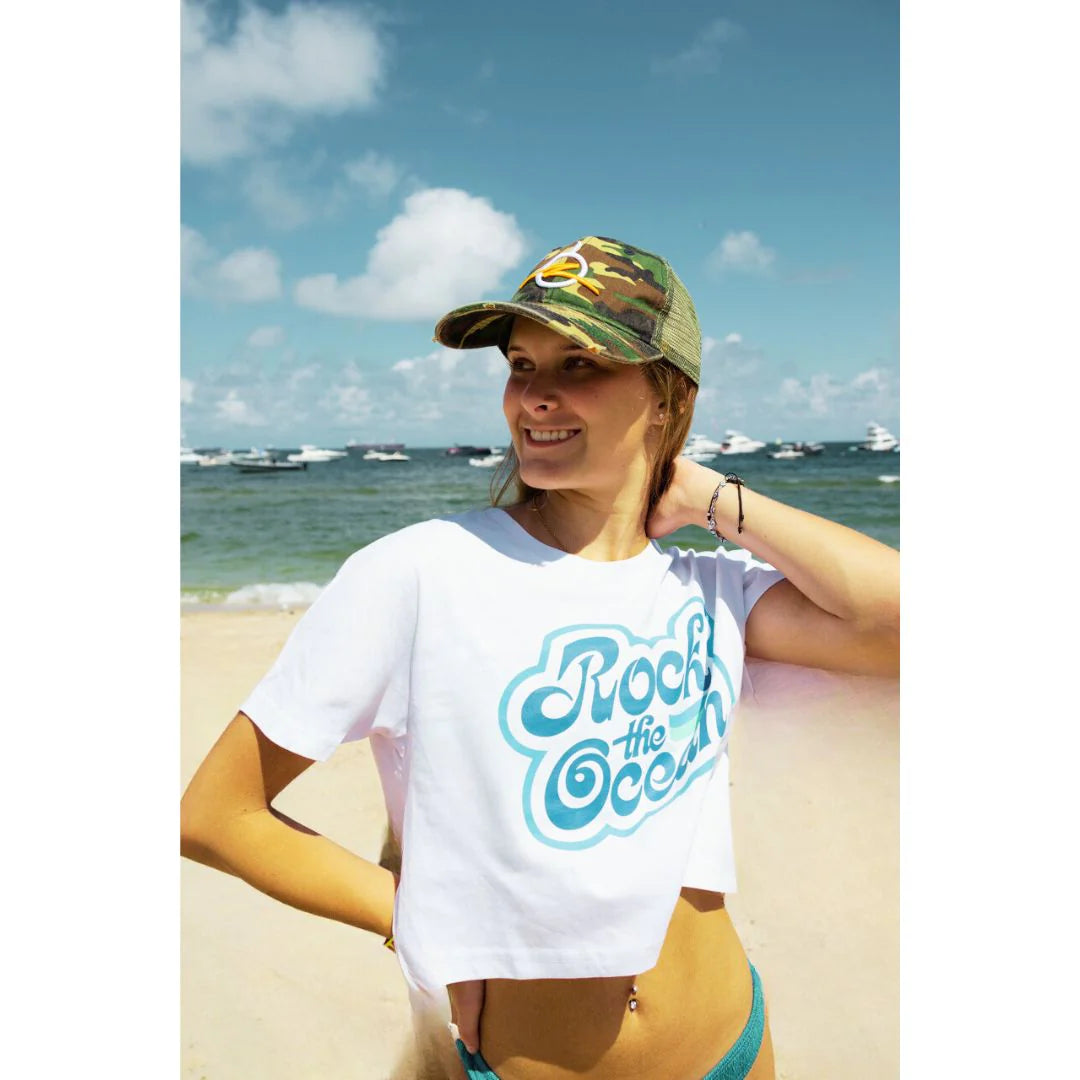 OCEAN CAPS LADIES CROP T-SHIRT