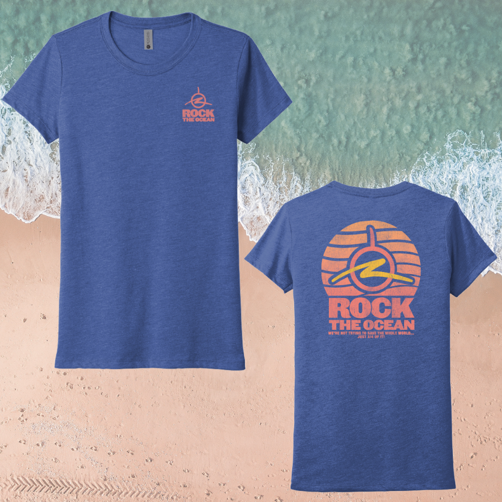 SUNSET MARQUESA LADIES VINTAGE ROYAL T-SHIRT