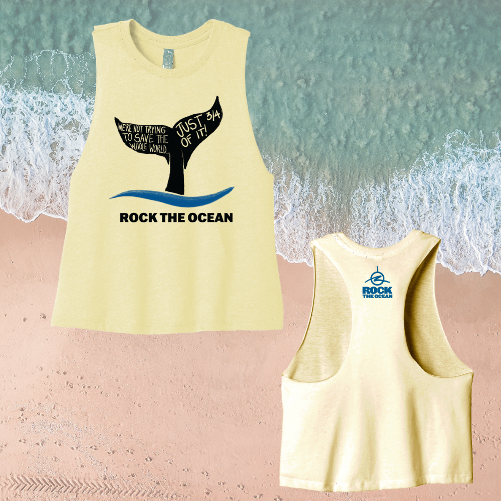 WHALE TAIL TAGLINE LADIES CROP TANK