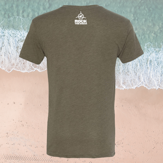SHARK HUGGER MILITARY GREEN T-SHIRT