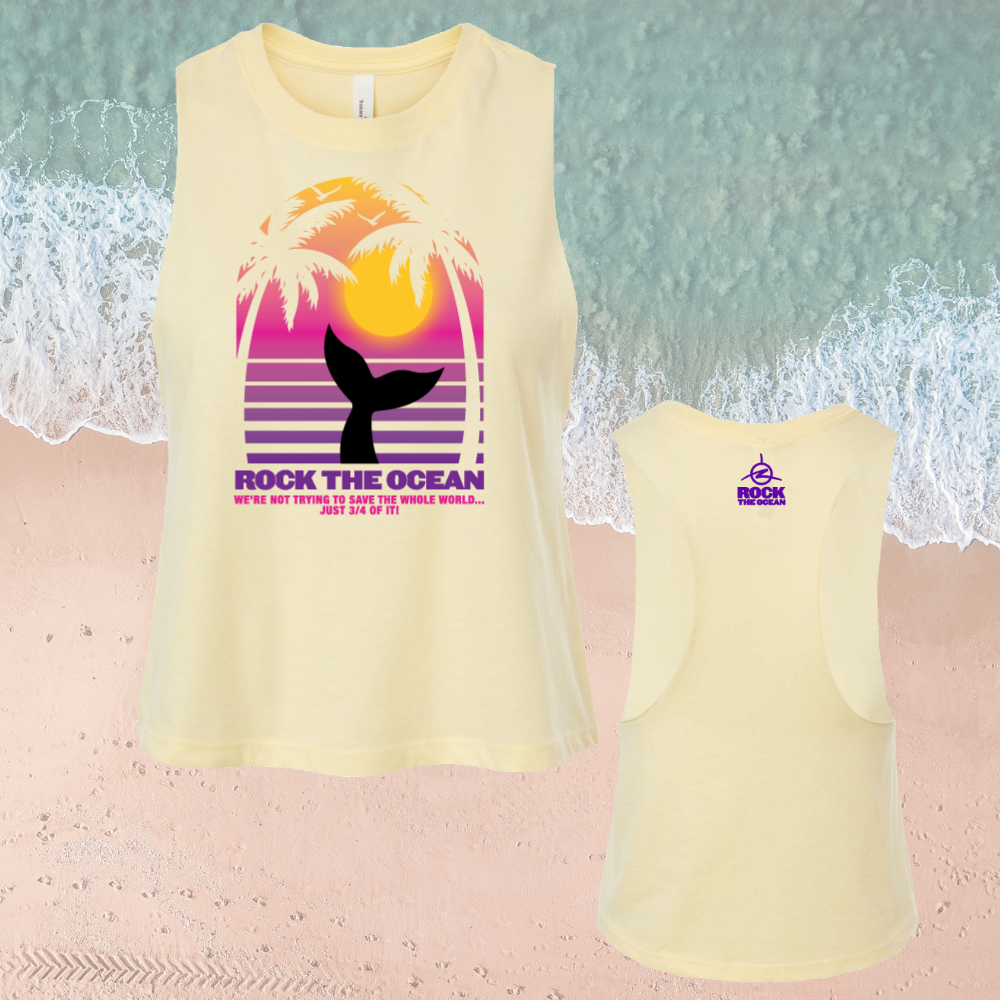 TAILS OF SUNSET LADIES CROP TANK