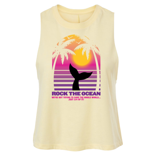 Womens Tails of Sunset Cropped Tank