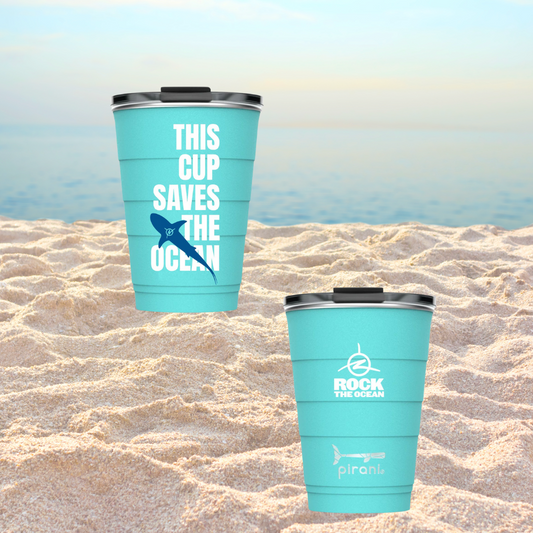 THIS CUP SAVES THE OCEAN PIRANI TUMBLER 16 OZ