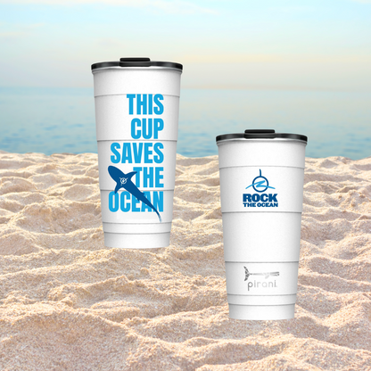 THIS CUP SAVES THE OCEAN PIRANI TUMBLER 26 OZ