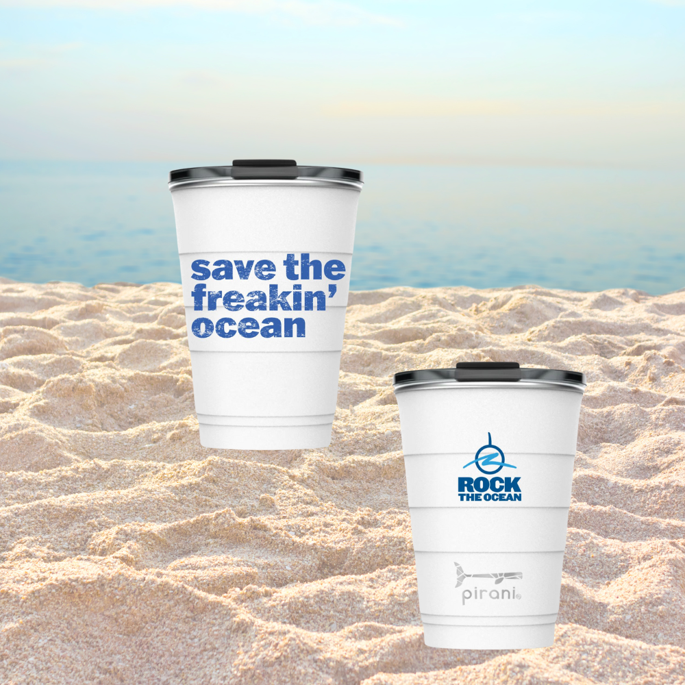 SAVE THE FREAKIN' OCEAN 16 OZ PIRANI CUP