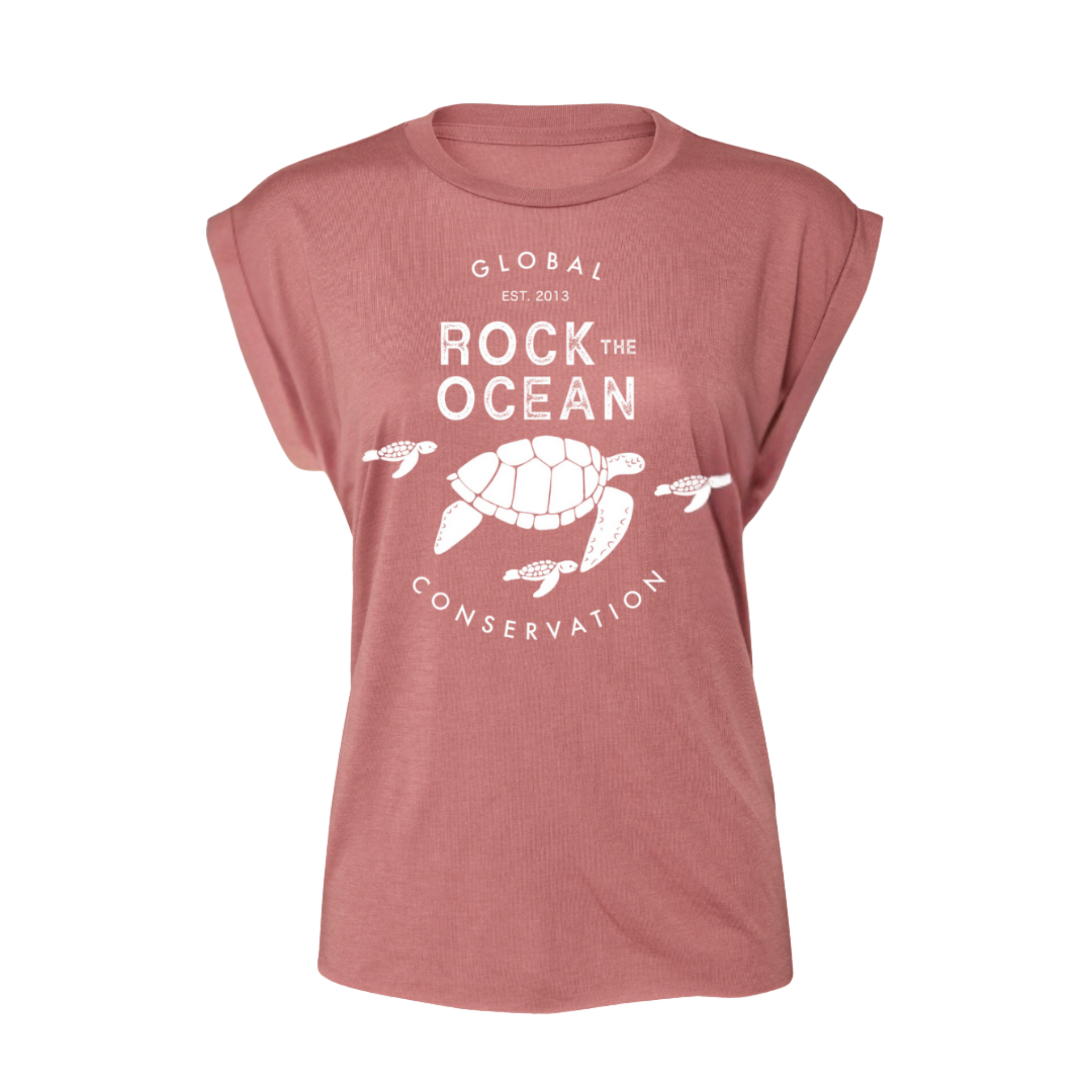 Turtle Fam Ladies Mauve T-Shirt