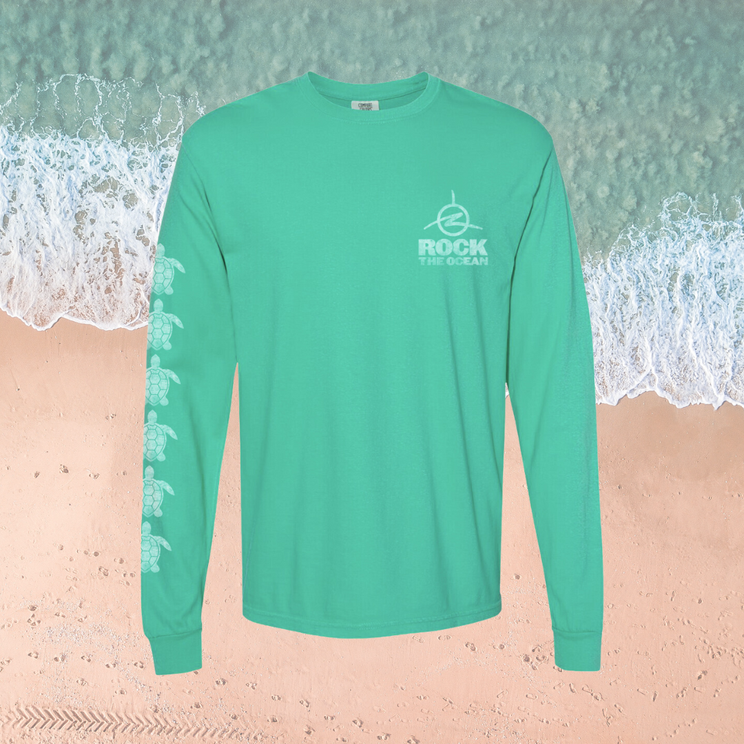 TURTLE PATROL ISLAND GREEN UNISEX LONG SLEEVE