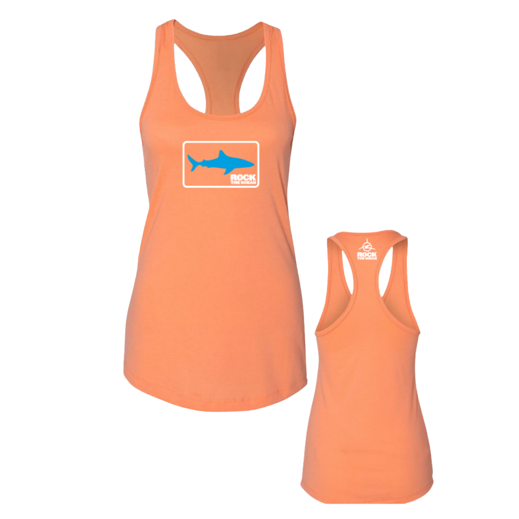 Shark Flo Stacked Ladies Orange Tank