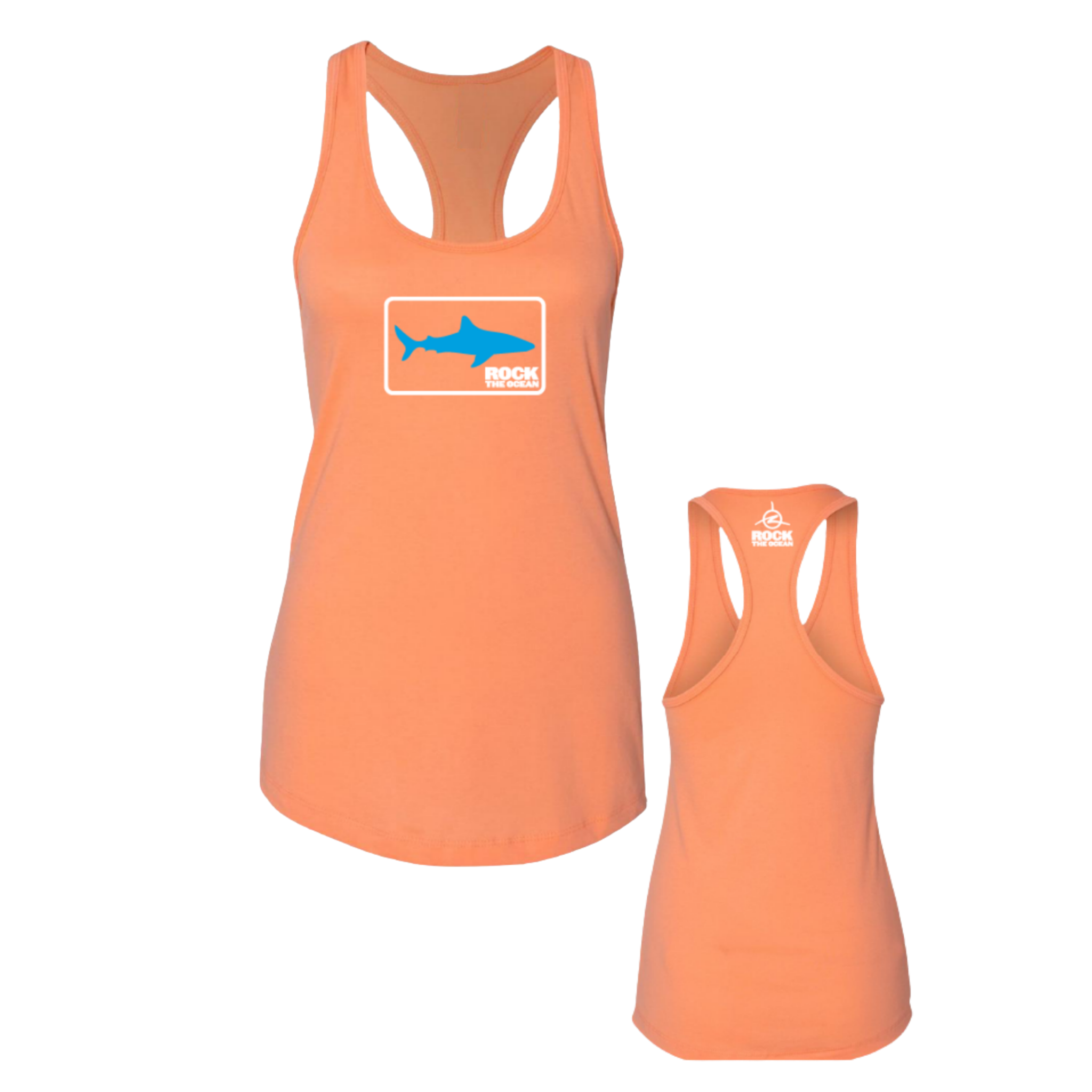 Shark Flo Stacked Ladies Orange Tank