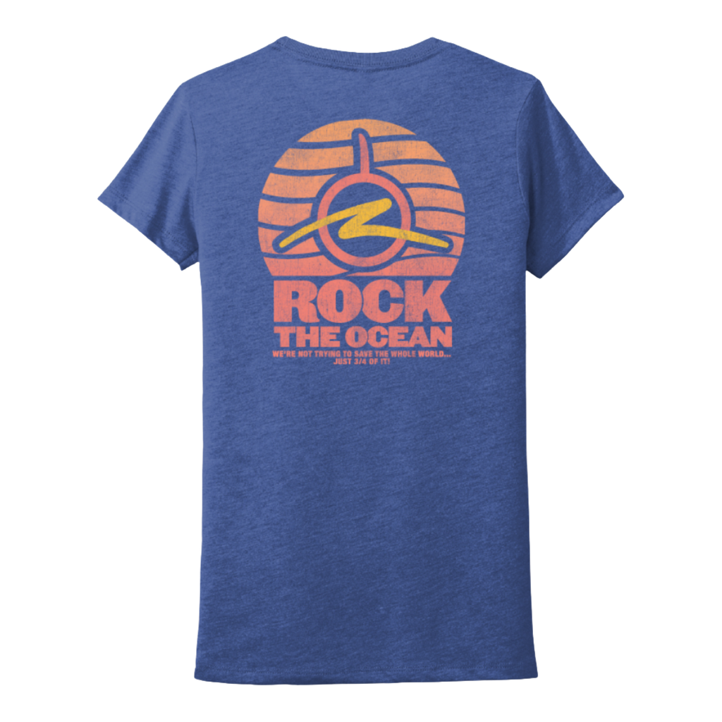Sunset Marquesa Ladies Vintage Royal T-Shirt