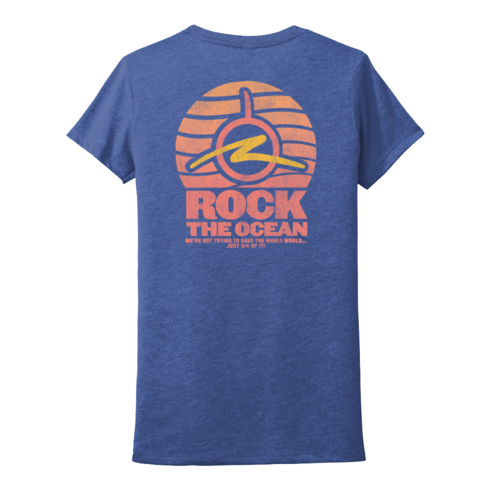 Sunset Marquesa Ladies Vintage Royal T-Shirt