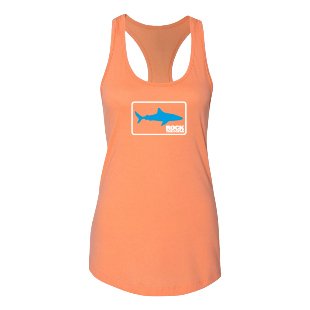Shark Flo Stacked Ladies Orange Tank