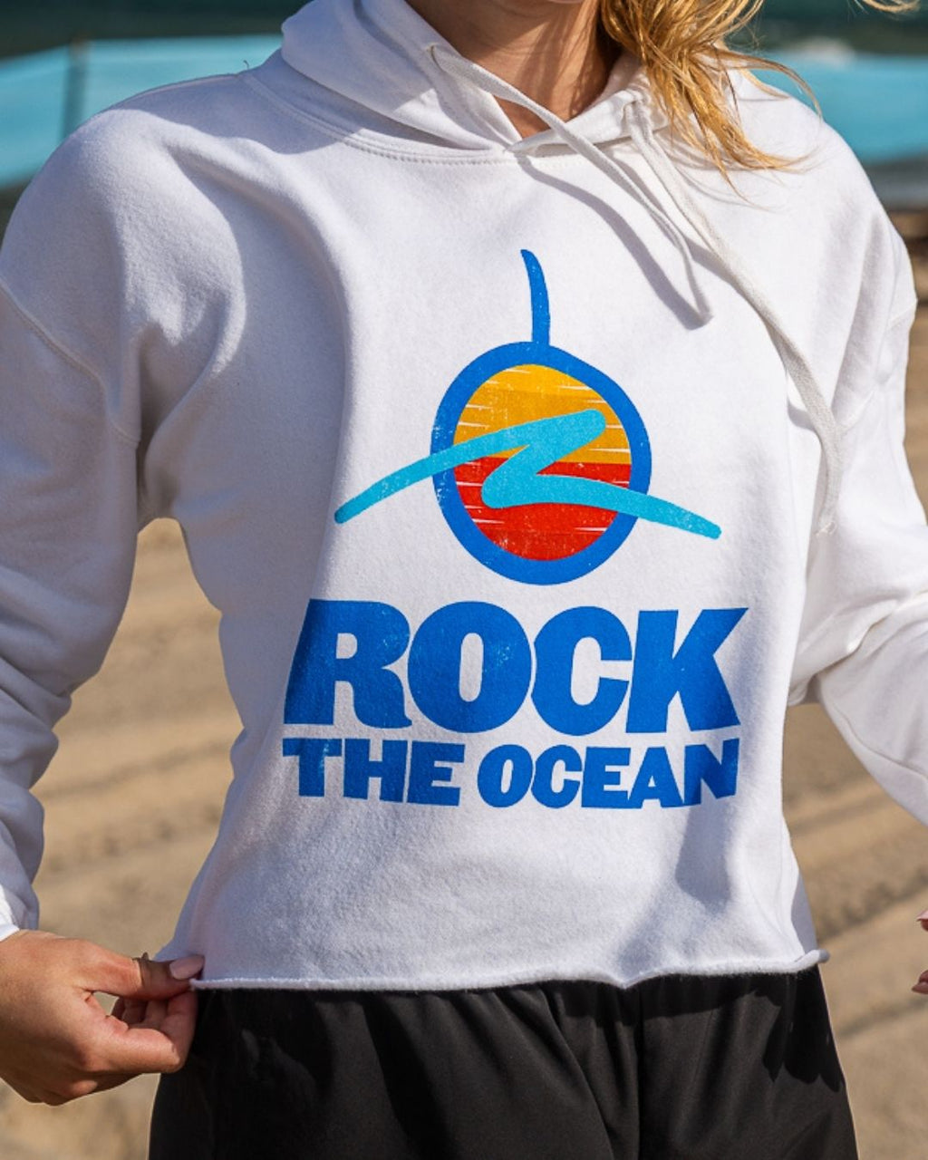 Icon Sunset Ladies Crop Hoodie