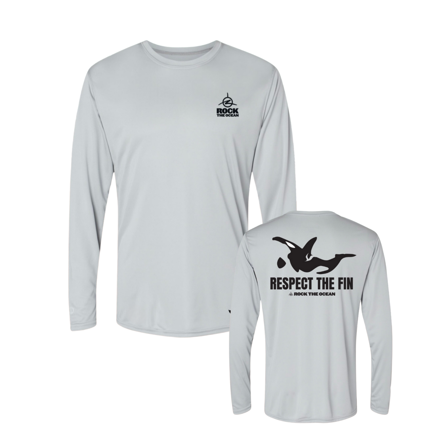 Respect the Fin Southern Resident Killer Whale Performance Long Sleeve T-Shirt