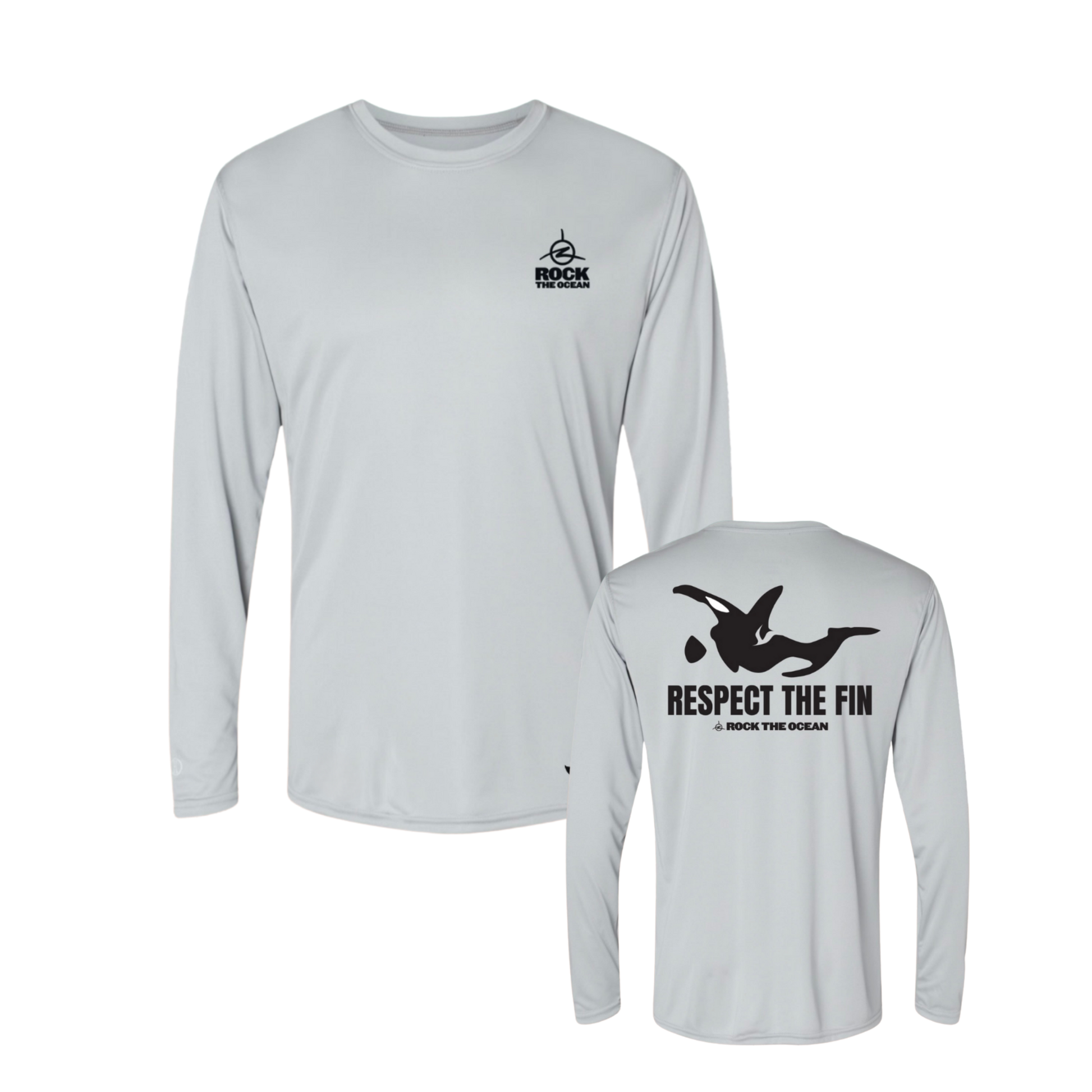 Respect the Fin Southern Resident Killer Whale Performance Long Sleeve T-Shirt