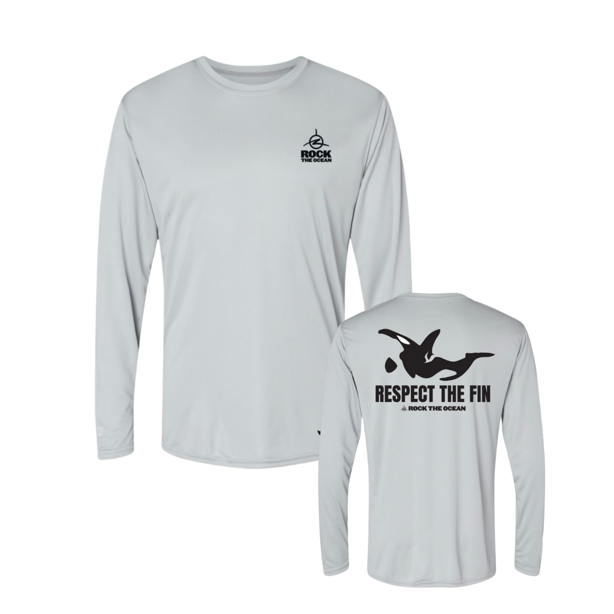 Respect the Fin Southern Resident Killer Whale Performance Long Sleeve T-Shirt