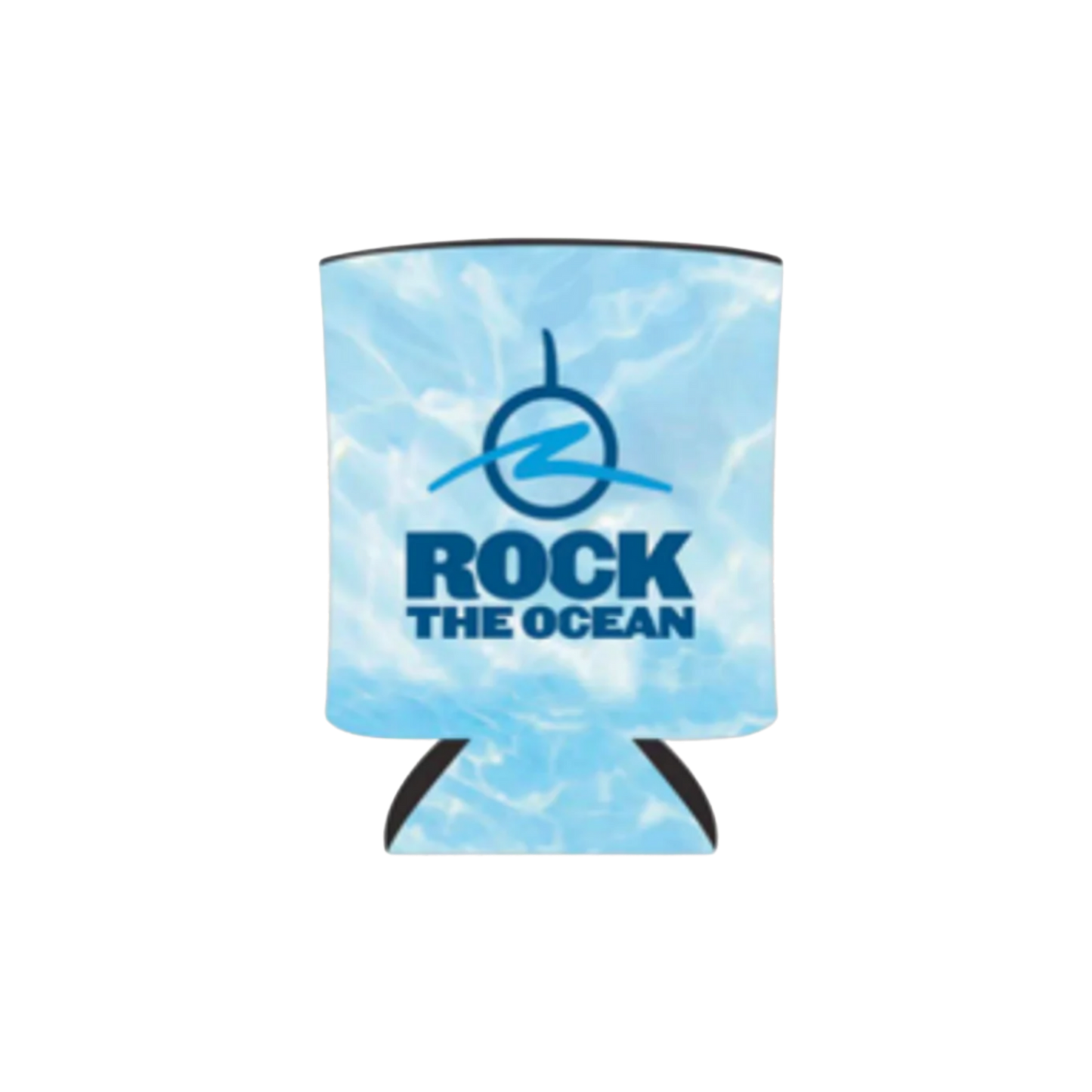Rock The Ocean Aqua Camo Koozie