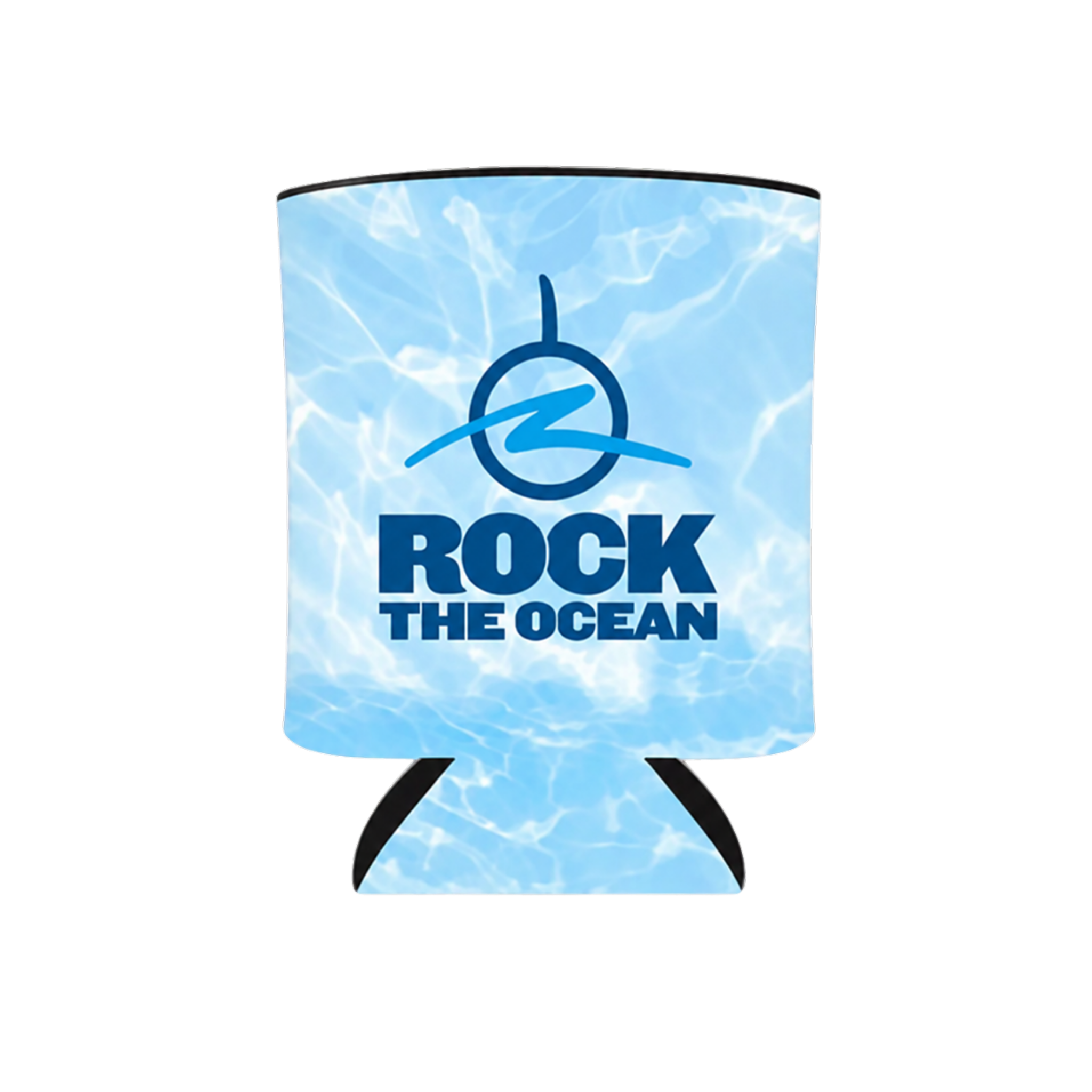 Rock The Ocean Aqua Camo Koozie