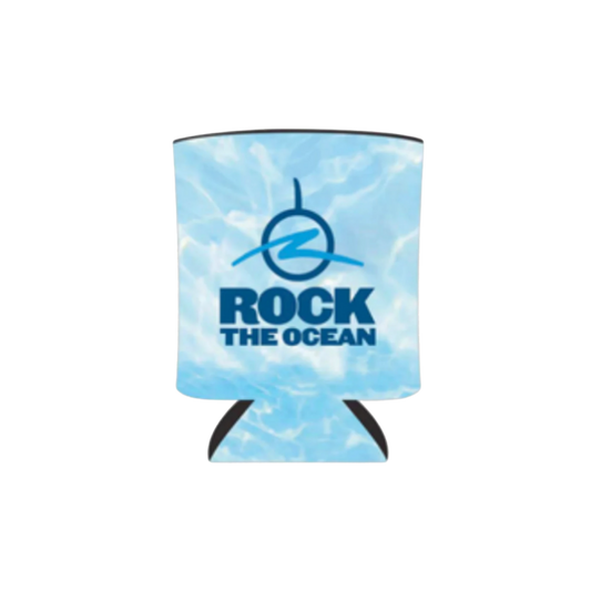 Rock The Ocean Aqua Camo Koozie