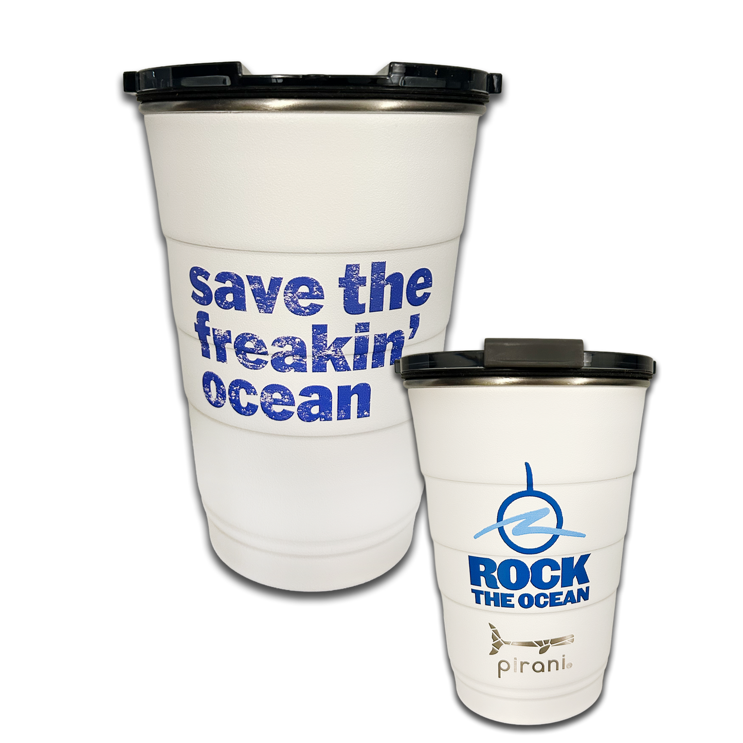Rock The Ocean Pirani Save the Freakin' Ocean Tumbler