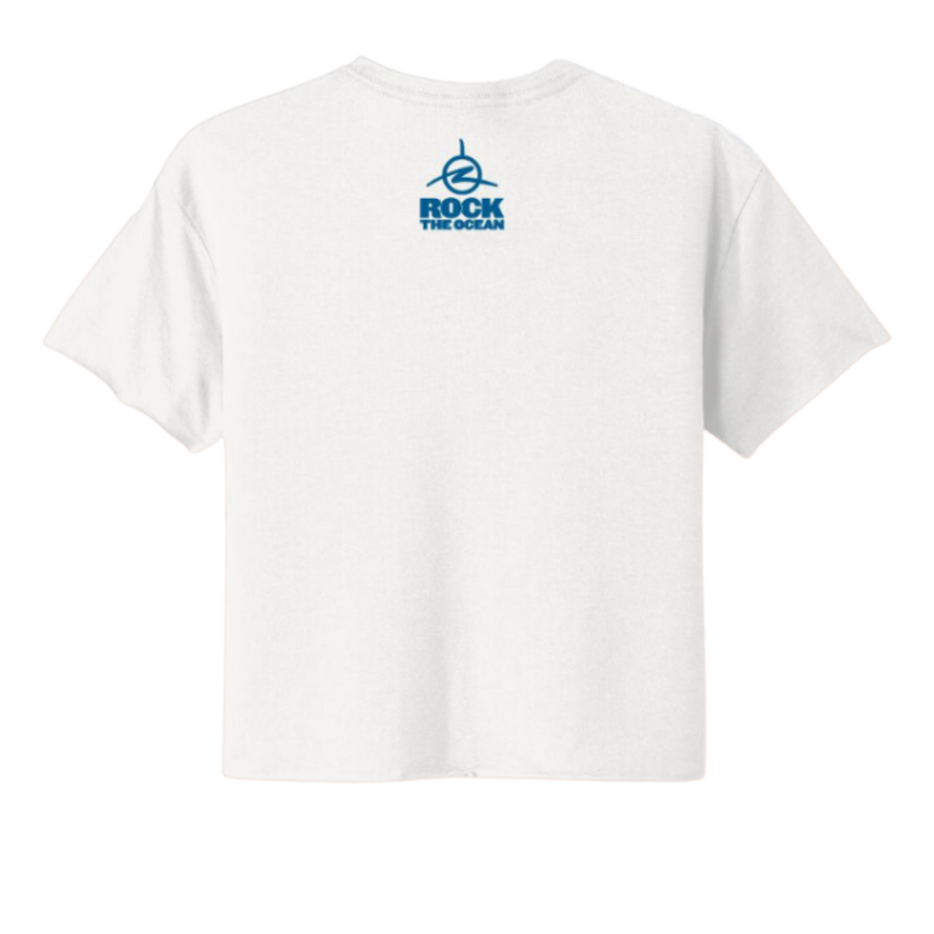 Rock The Womens Ocean Caps Cropped T-Shirt