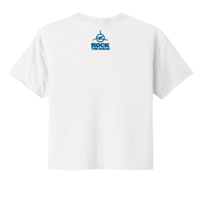 Rock The Womens Ocean Caps Cropped T-Shirt