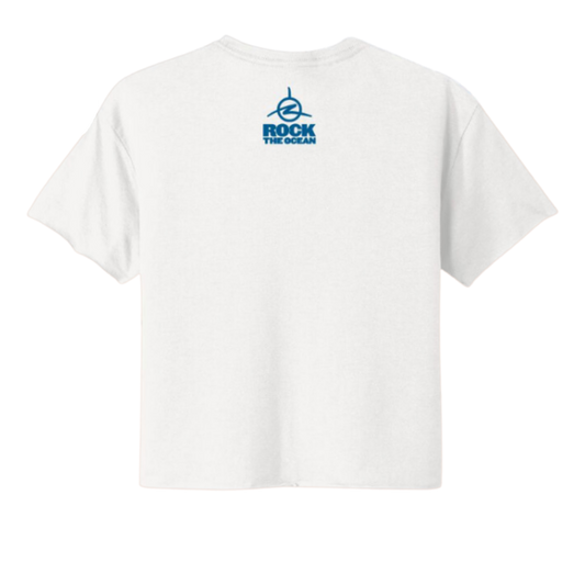 Rock The Womens Ocean Caps Cropped T-Shirt