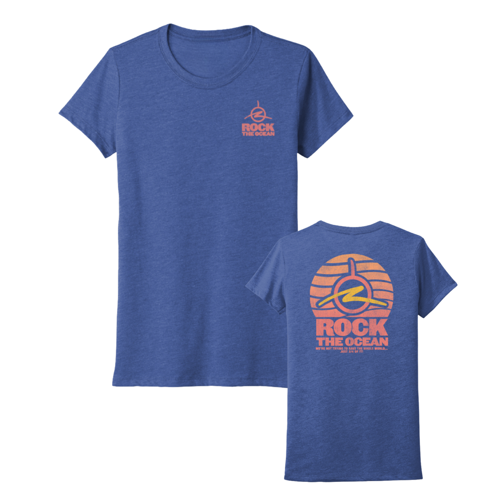 Sunset Marquesa Ladies Vintage Royal T-Shirt