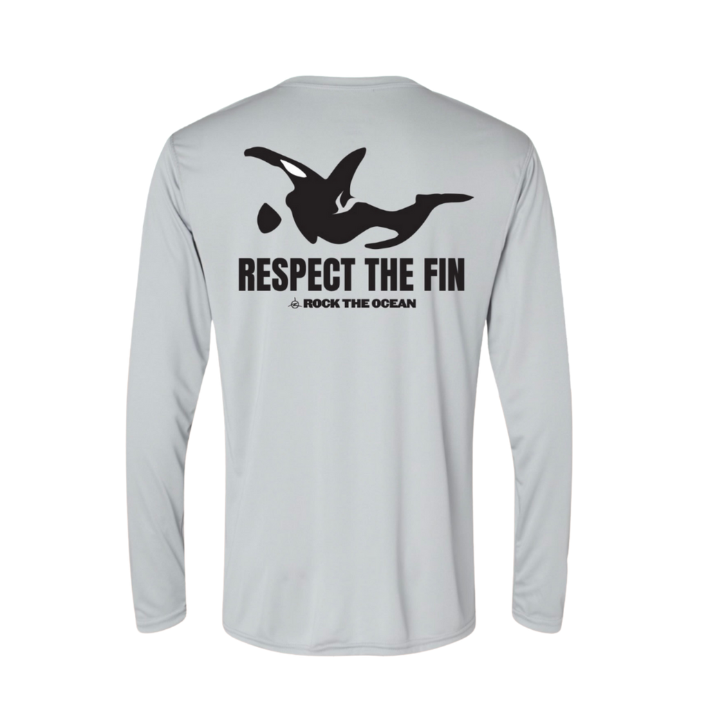 Respect the Fin Southern Resident Killer Whale Performance Long Sleeve T-Shirt