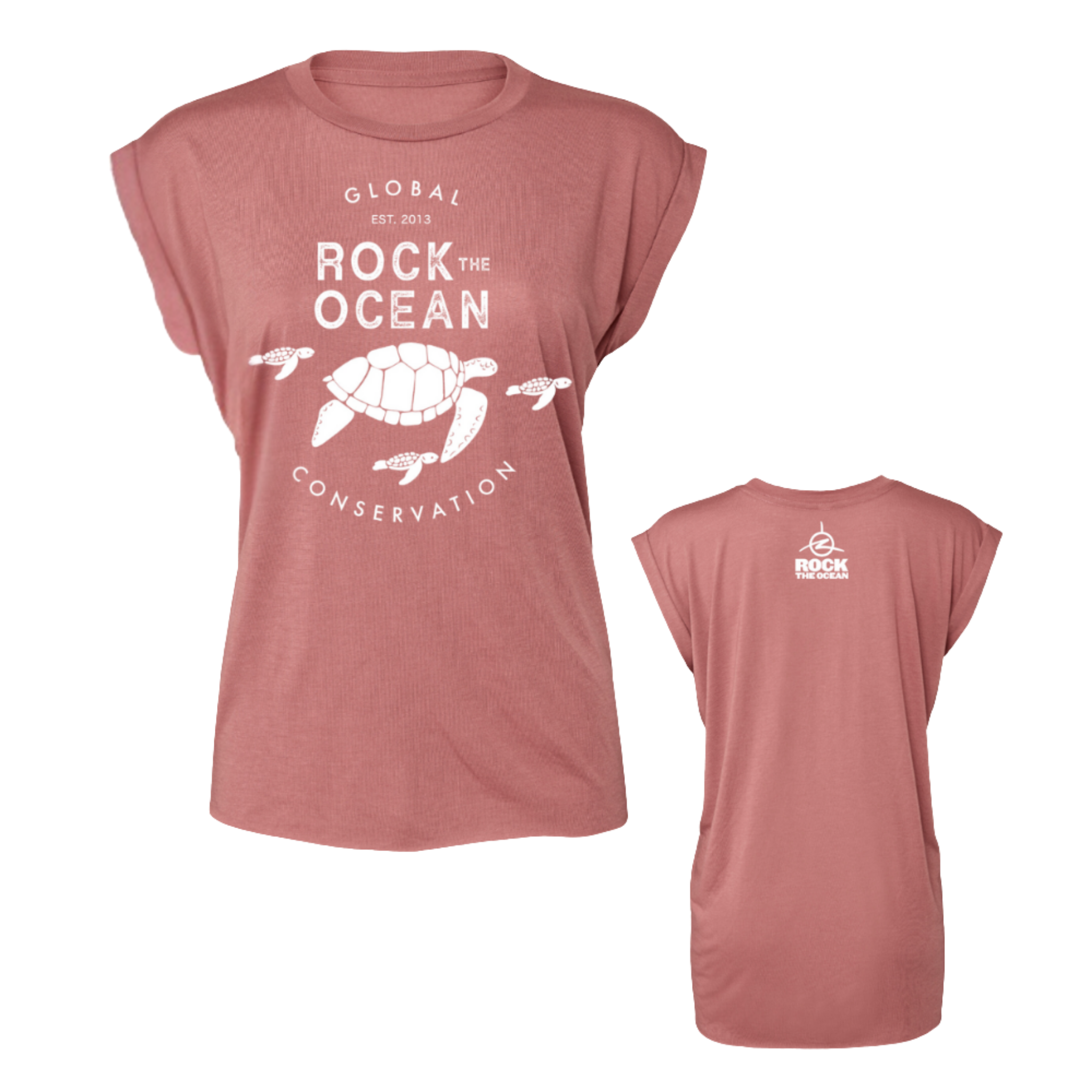 Turtle Fam Ladies Mauve T-Shirt