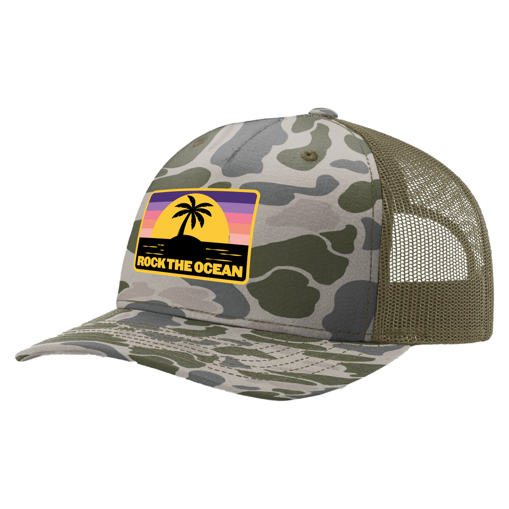 West Palm Camo Hat | Adjustable Snapback | Rock the Ocean