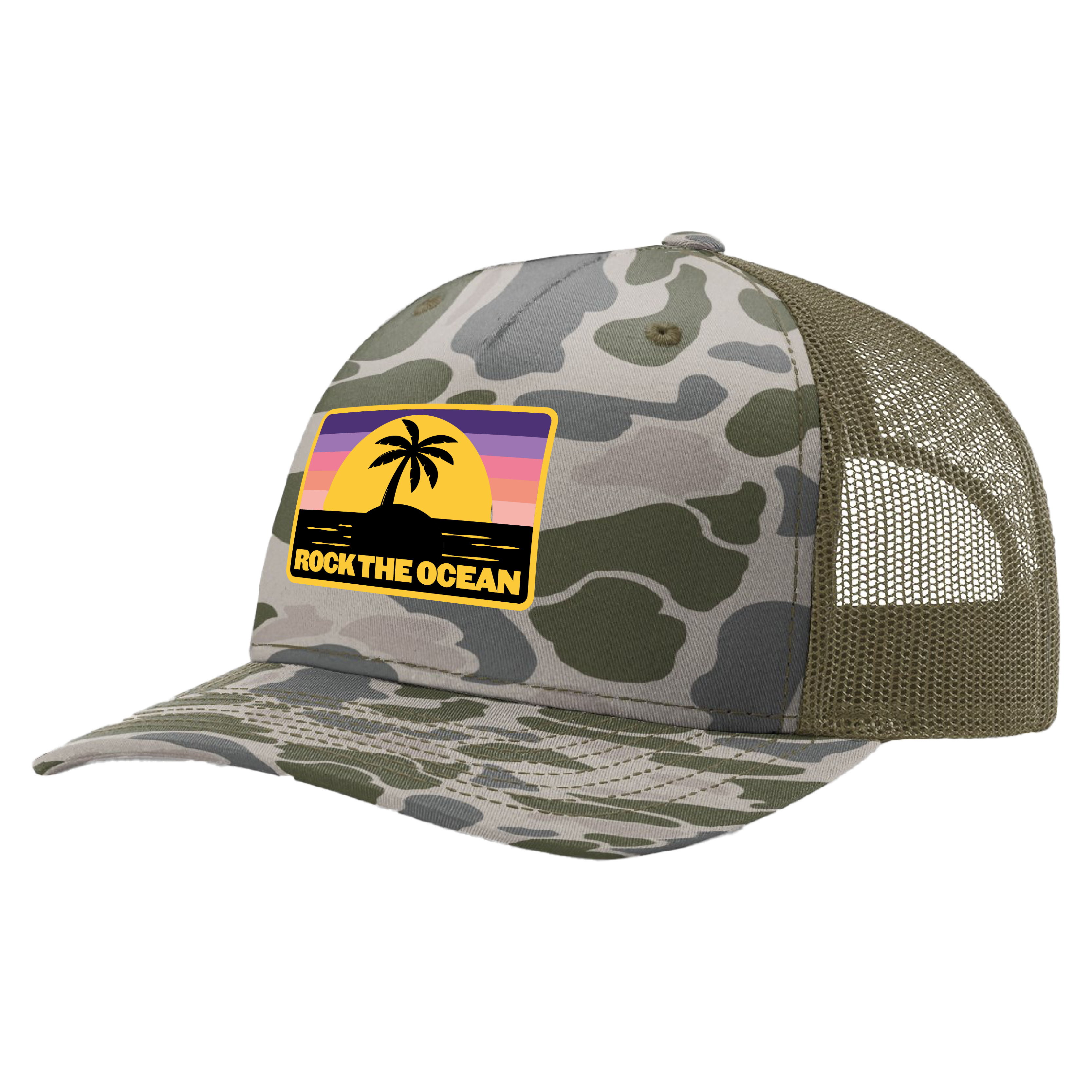 West Palm Camo Hat | Adjustable Snapback | Rock the Ocean