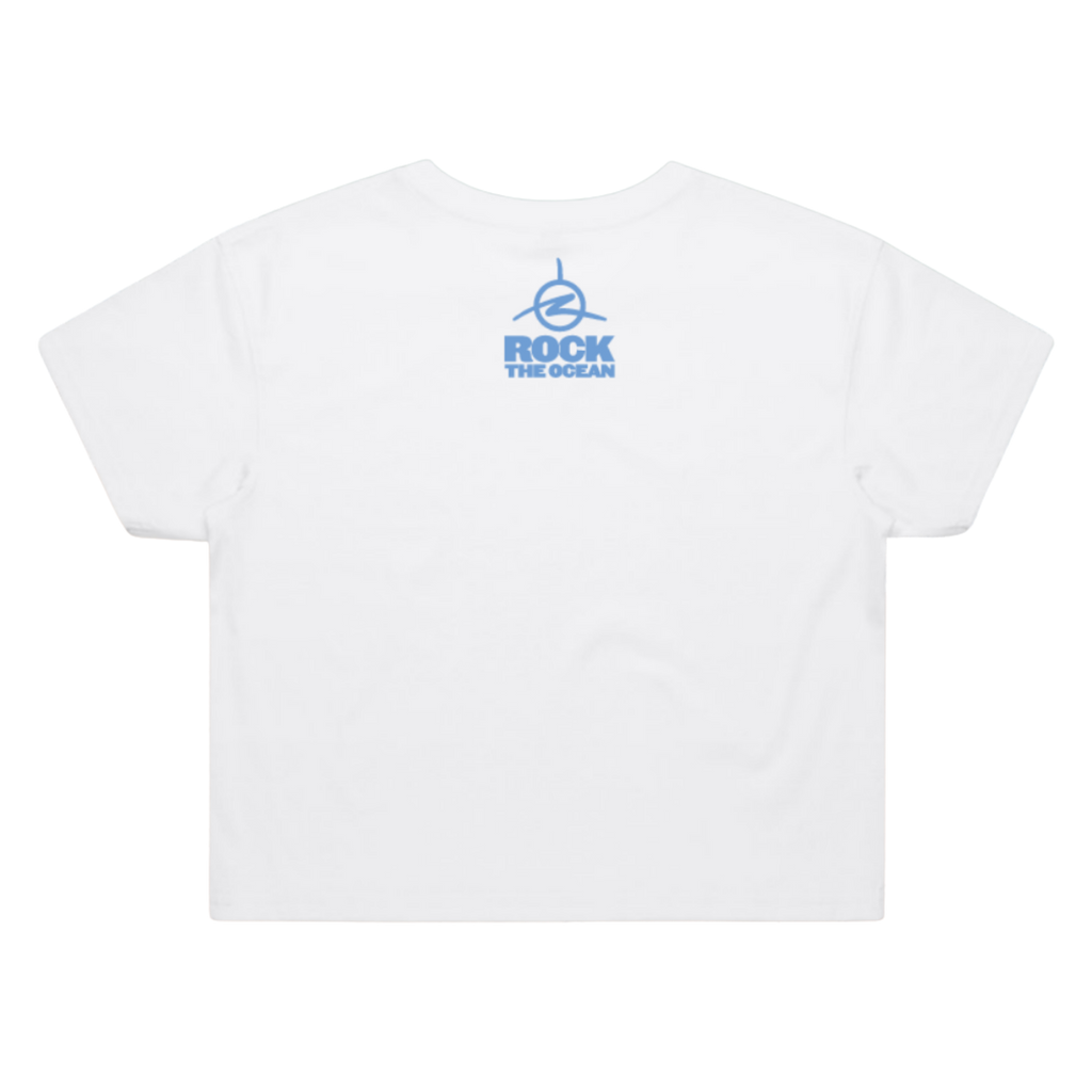 Rainbow Coral Ladies Cropped T-Shirt