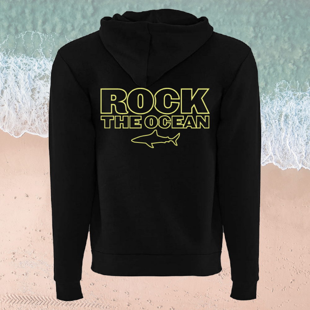 NEON SHARK ZIP HOODIE