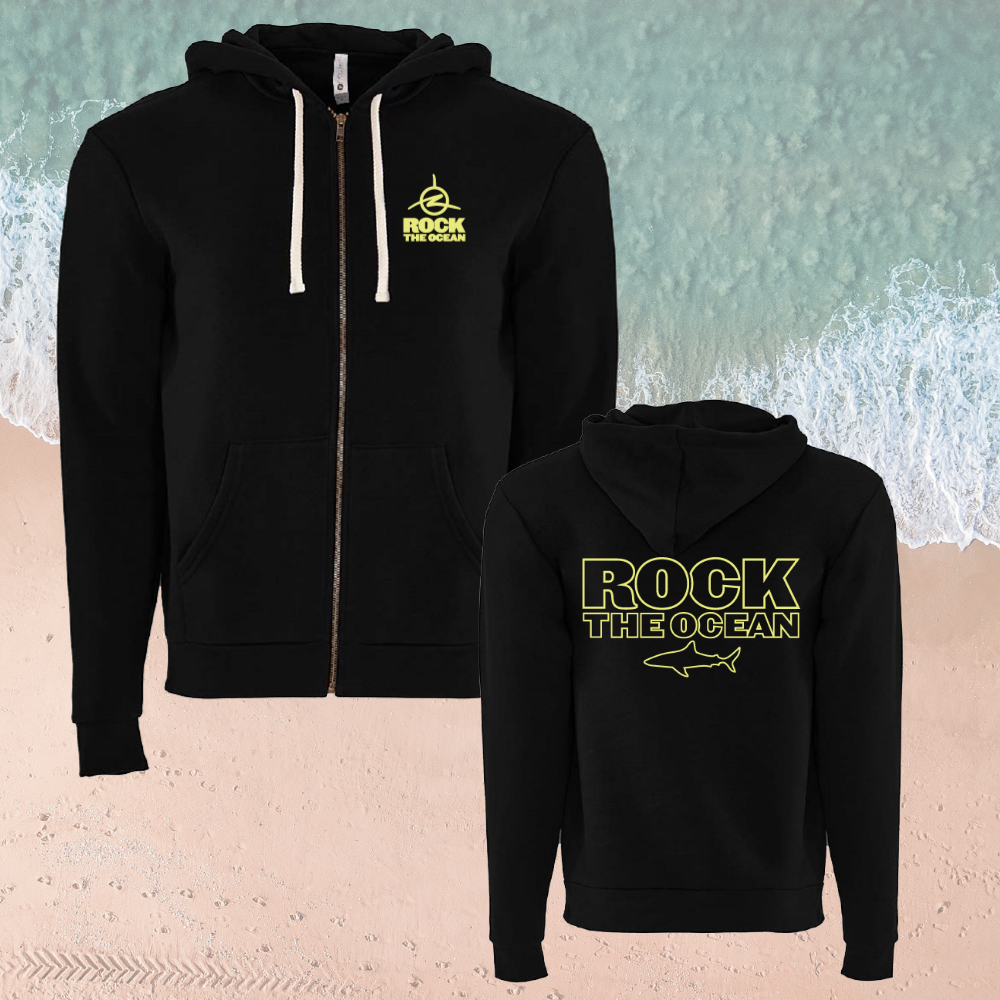 NEON SHARK ZIP HOODIE