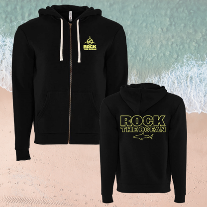 NEON SHARK ZIP HOODIE