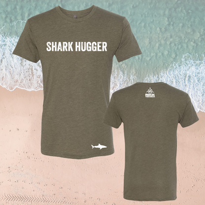 SHARK HUGGER MILITARY GREEN T-SHIRT