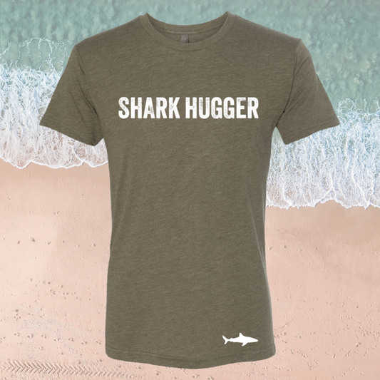 SHARK HUGGER MILITARY GREEN T-SHIRT