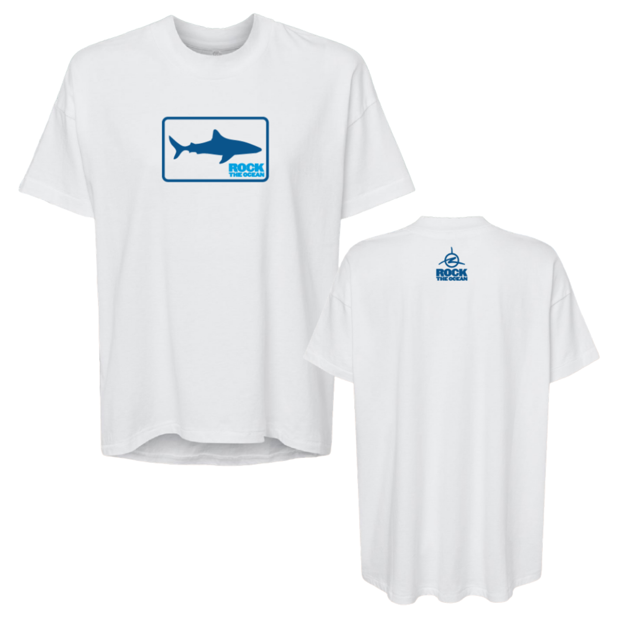 Shark Flo Stacked Ladies White T-Shirt