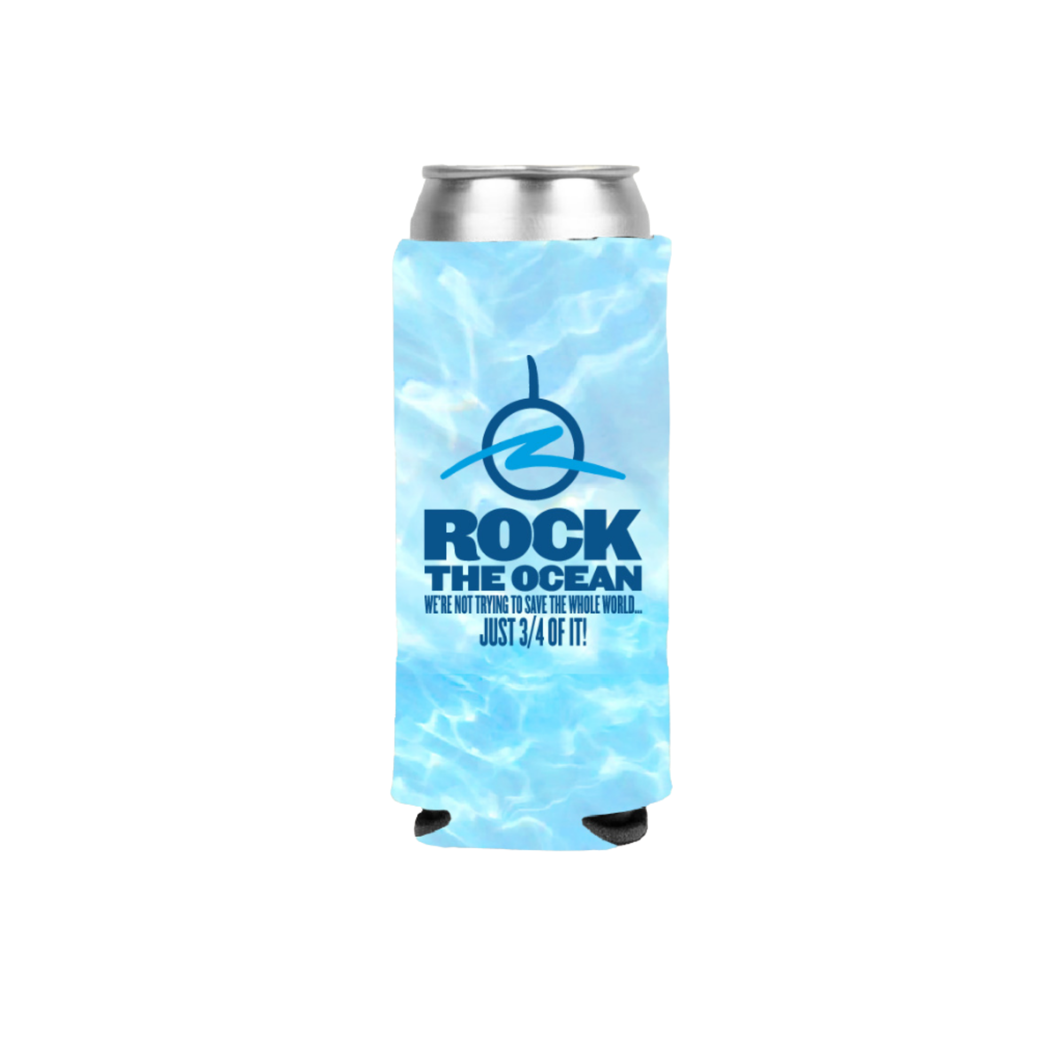 Aqua Camo Slim Can Koozie 24oz