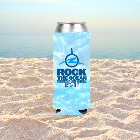 AQUA CAMO SLIM CAN KOOZIE 12oz
