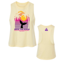 Womens Tails of Sunset Cropped Tank