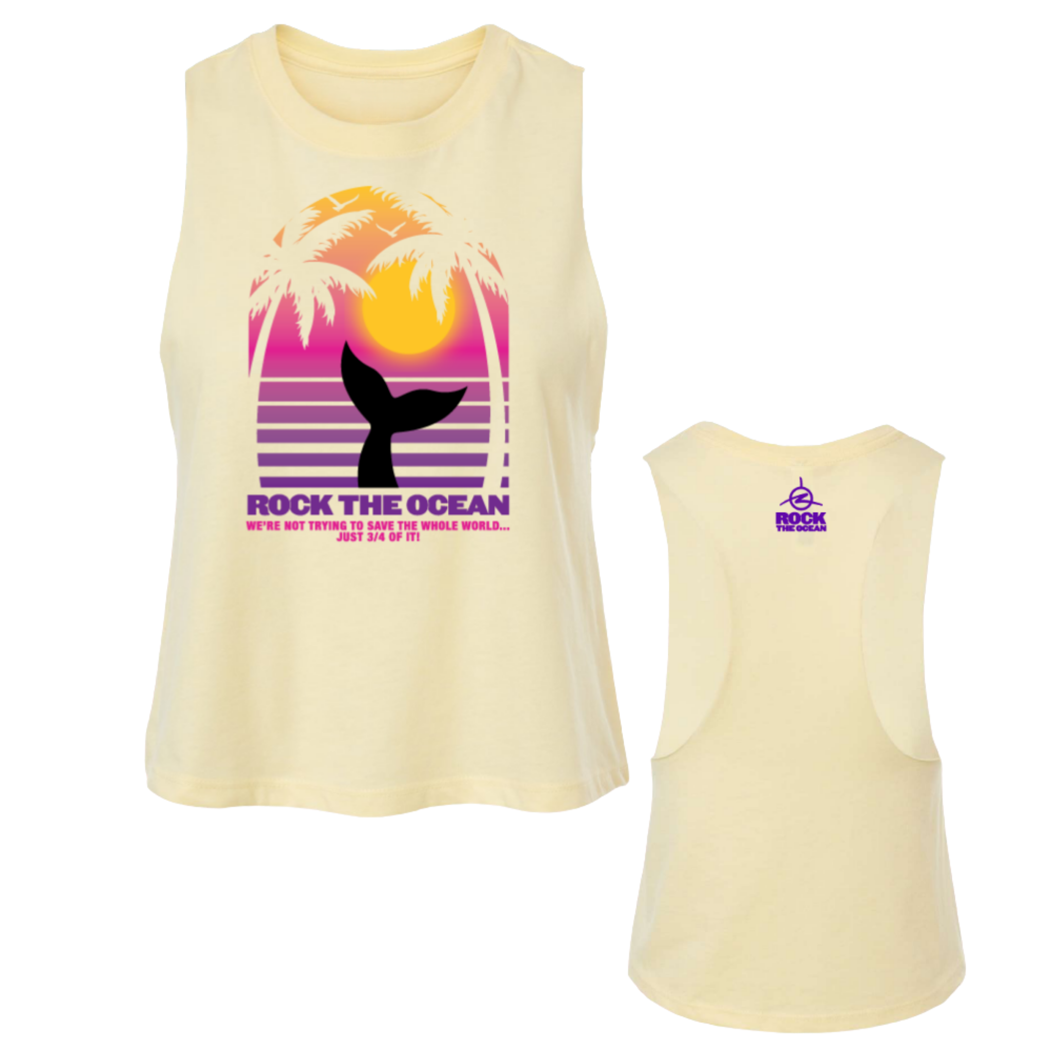 Womens Tails of Sunset Cropped Tank