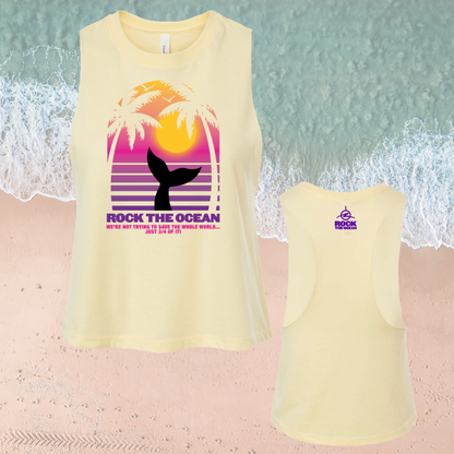 TAILS OF SUNSET LADIES CROP TANK