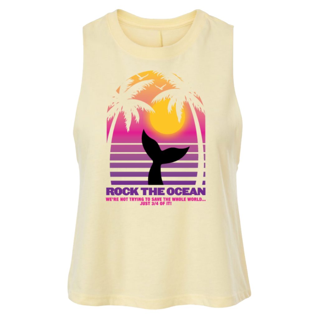 Womens Tails of Sunset Cropped Tank